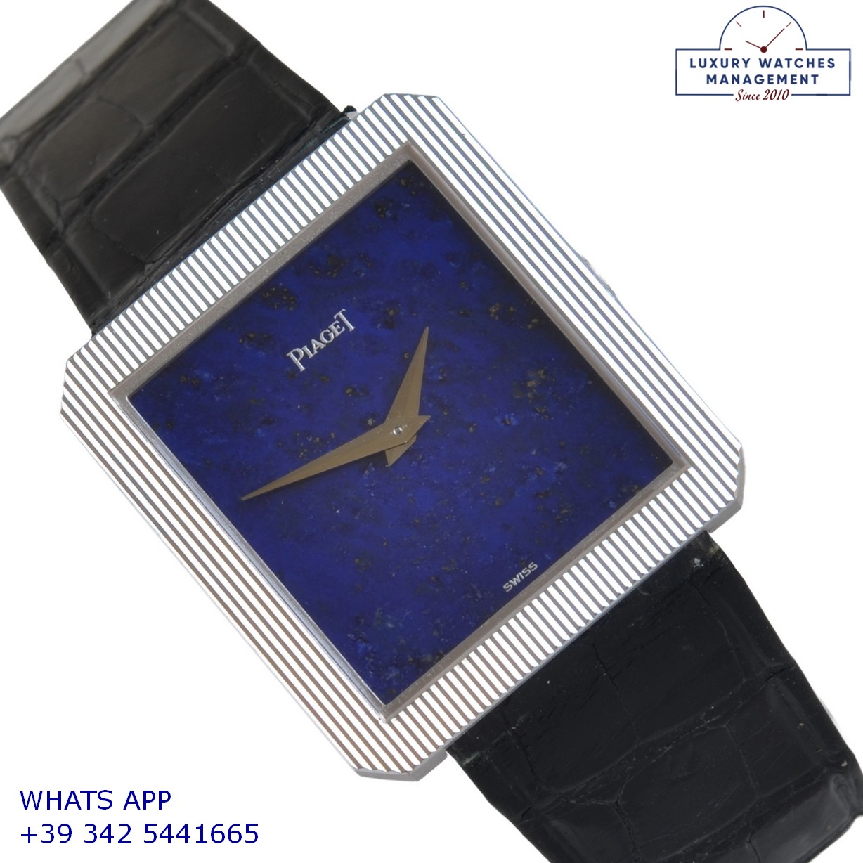Protocole 9154 ultra-thin lapislazzuli dial white gold 18KT